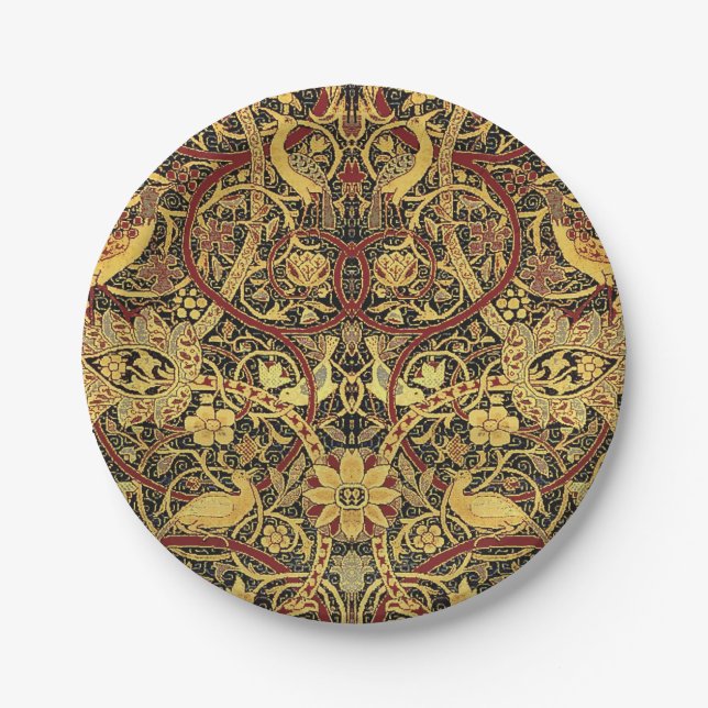 William Morris Bullerswood Imitats Tapestry Pappteller (Vorderseite)