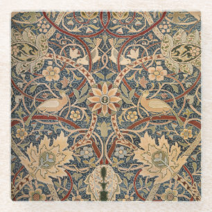 William Morris Bullerswood Vintage Vogelkunst Glasuntersetzer