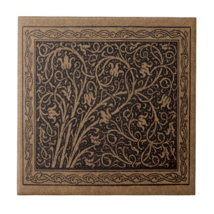 William Morris Campion getriebenes Ledertuch Fliese