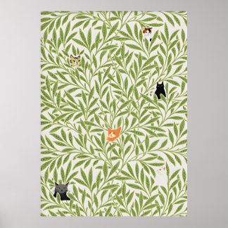 William Morris Cat Poster
