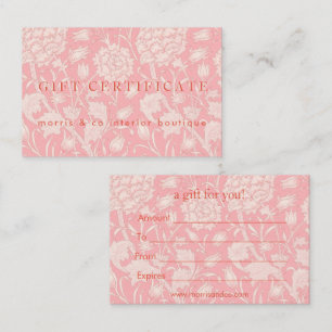 William Morris - Certificat cadeau pour tulipes sa