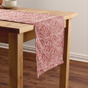 William Morris Cherry Red Larkspur Pattern Mittelgroßer Tischläufer