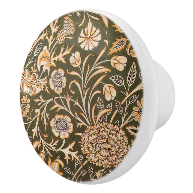 William * Morris Cherwell Brown Orange Keramikknauf (Rechts)