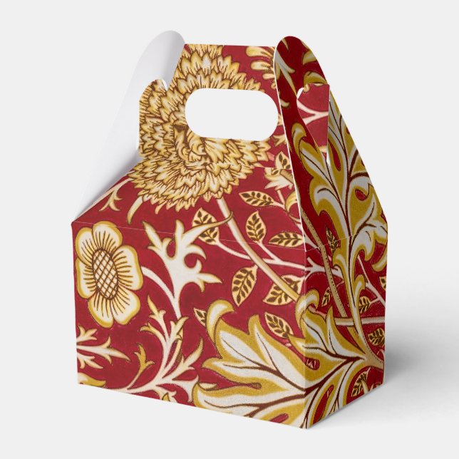 William Morris Cherwell Floral Pattern Red Geschenkschachtel (Vorderseite)