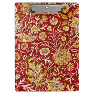 William Morris Cherwell Floral Pattern Red Klemmbrett