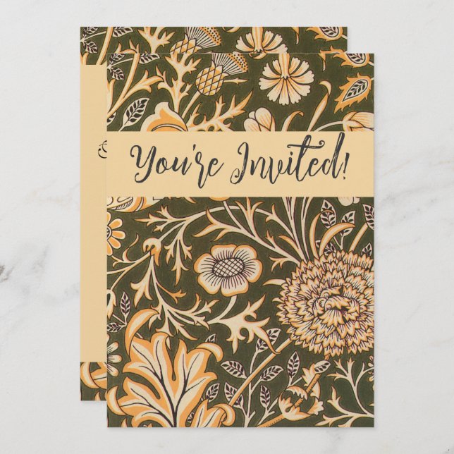 William Morris Cherwell Wallpaper Pattern Einladung (Vorne/Hinten)