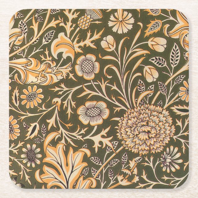 William Morris Cherwell Wallpaper Pattern Rechteckiger Pappuntersetzer (Vorderseite)