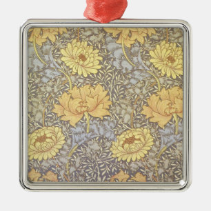William Morris Chrysantheme-Mums Blumen Silbernes Ornament