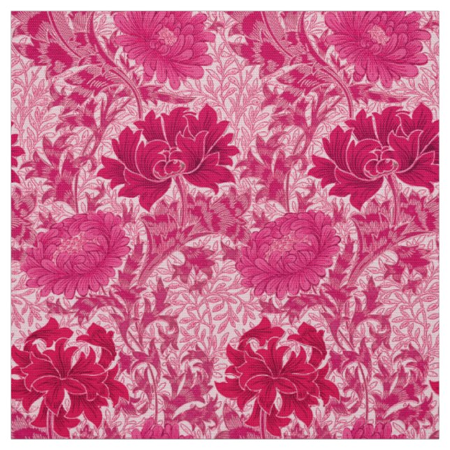William Morris Chrysanthemen, Fuchsia Rosa Stoff (Muster)
