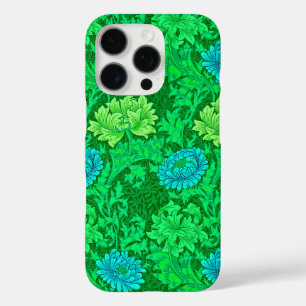 William Morris Chrysanthemen, Limettengrün & Aqua iPhone 16 Pro Hülle
