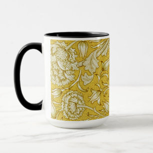 William Morris Chrysanthemum Floral Pattern Foliag Tasse