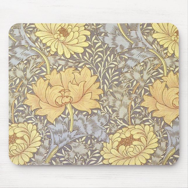 William Morris Chrysanthemum Hübsche Blume Mousepad (Vorne)