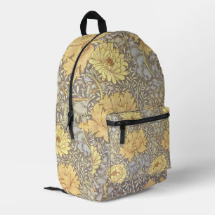 William Morris Chrysanthemum Mum Blume Bedruckter Rucksack