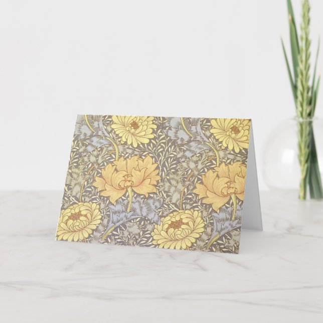 William Morris Chrysanthemum Mum Blume Karte (Vorderseite)