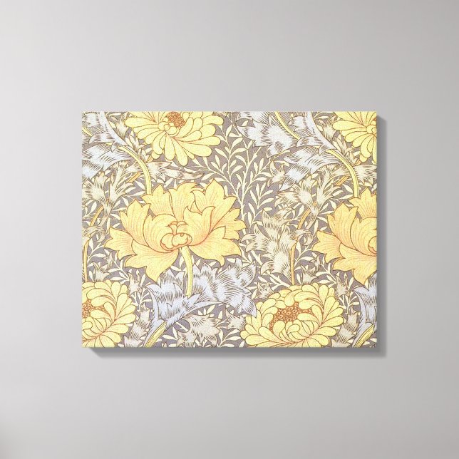 William Morris Chrysanthemum Mum Blume Leinwanddruck (Vorderseite)