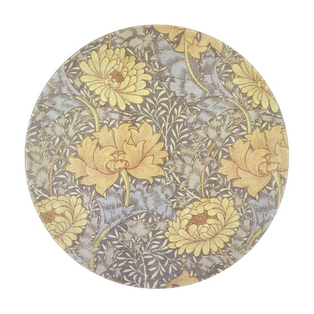 William Morris Chrysanthemum Mum Blume Schneidebrett (Vorderseite)