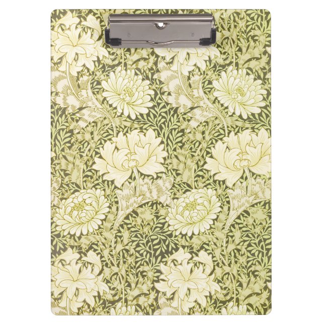William Morris Chrysanthemum Muster Klemmbrett (Vorderseite)