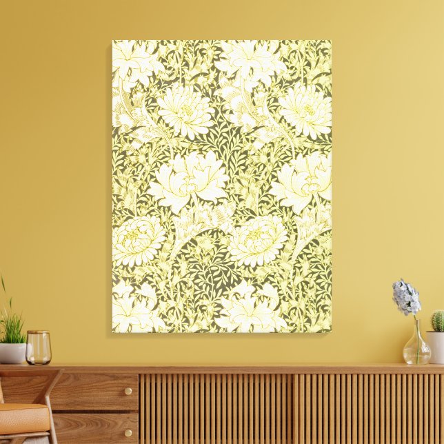 William Morris Chrysanthemum Muster Leinwanddruck (Insitu (Wohnzimmer))