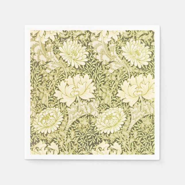 William Morris Chrysanthemum Muster Serviette (Vorderseite)