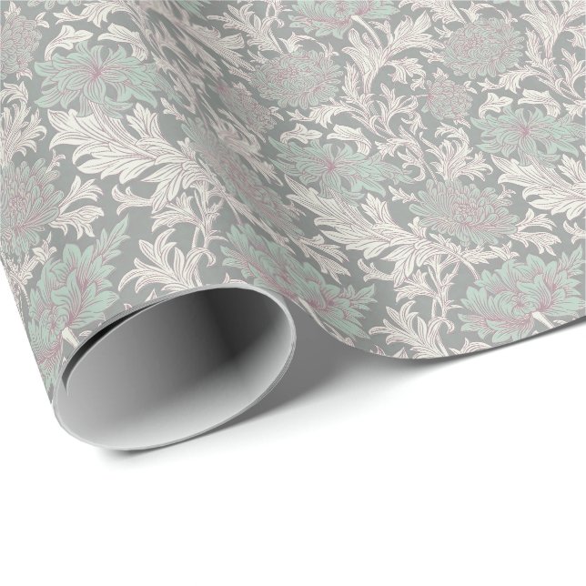 William Morris Chrysanthemum-Muster-Wrap-Papier Geschenkpapier (Rolleneckpunkt)