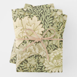 William Morris Chrysanthemum Packpapier Geschenkpapier Set