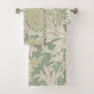 William Morris Chrysanthemum Pattern Bath Towel Se Badhandtuch Set