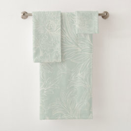 William Morris Chrysanthemum Pattern Bath Towel Se Badhandtuch Set