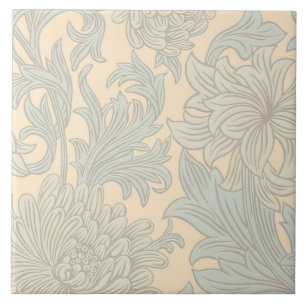 William Morris Chrysanthemum Pattern Keramik Tile Fliese
