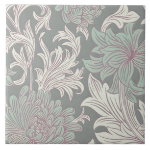 William Morris Chrysanthemum Pattern Keramik Tile Fliese