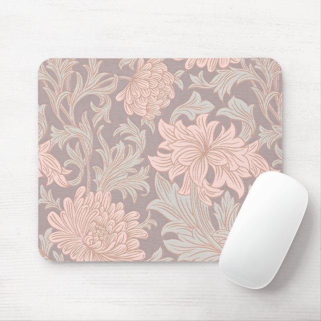 William Morris Chrysanthemum Pattern Mouse Pad Mousepad (Mit Mouse)