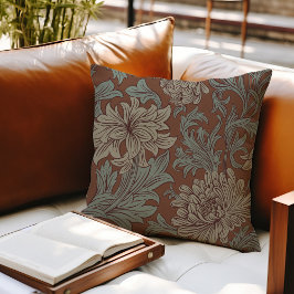 William Morris Chrysanthemum Pattern Throw Pillow Kissen