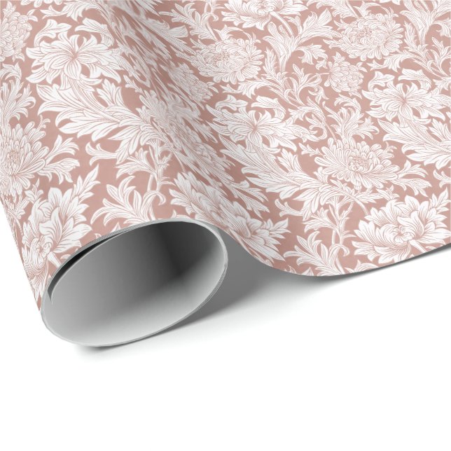 William Morris Chrysanthemum Pattern Wrapping Pape Geschenkpapier (Rolleneckpunkt)