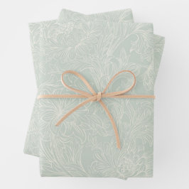 William Morris Chrysanthemum Pattern Wrapping Pape Geschenkpapier Set
