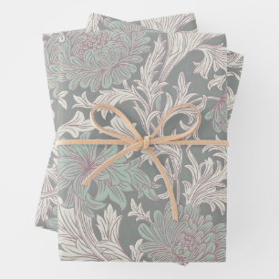 William Morris Chrysanthemum Pattern Wrapping Pape Geschenkpapier Set