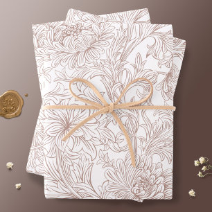William Morris Chrysanthemum Pattern Wrapping Pape Geschenkpapier Set