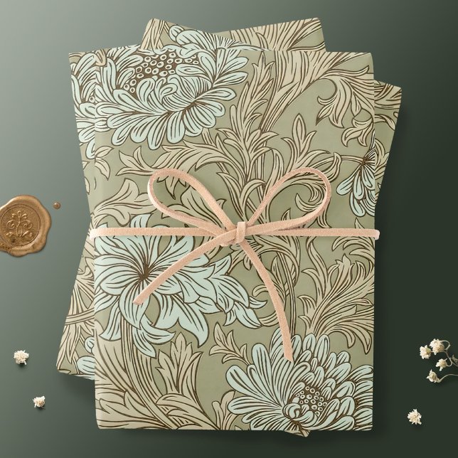 William Morris Chrysanthemum Pattern Wrapping Pape Geschenkpapier Set (Von Creator hochgeladen)