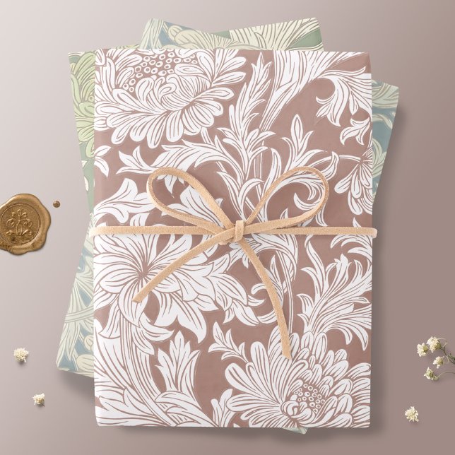 William Morris Chrysanthemum Pattern Wrapping Pape Geschenkpapier Set (Von Creator hochgeladen)