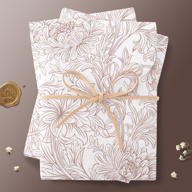 William Morris Chrysanthemum Pattern Wrapping Pape Geschenkpapier Set (Von Creator hochgeladen)