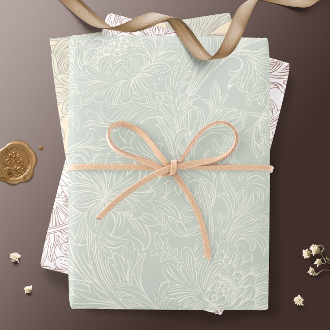 William Morris Chrysanthemum Pattern Wrapping Pape Geschenkpapier Set (Von Creator hochgeladen)
