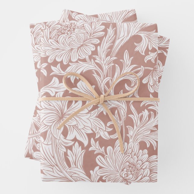 William Morris Chrysanthemum Pattern Wrapping Pape Geschenkpapier Set (Beispiel)