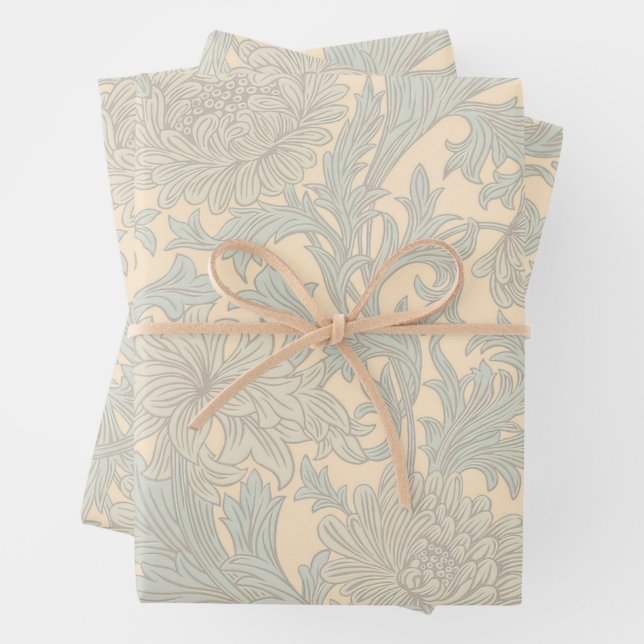 William Morris Chrysanthemum Pattern Wrapping Pape Geschenkpapier Set (Beispiel)