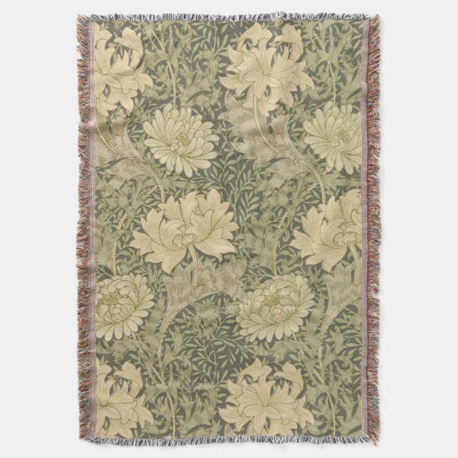 William Morris Chrysanthemum Sage Blume Decke (Vorderseite Vertikal)
