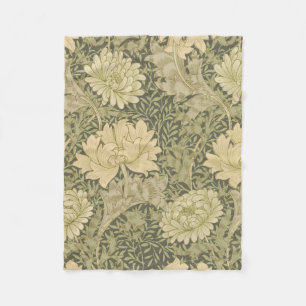 William Morris Chrysanthemum Sage Blume Fleecedecke