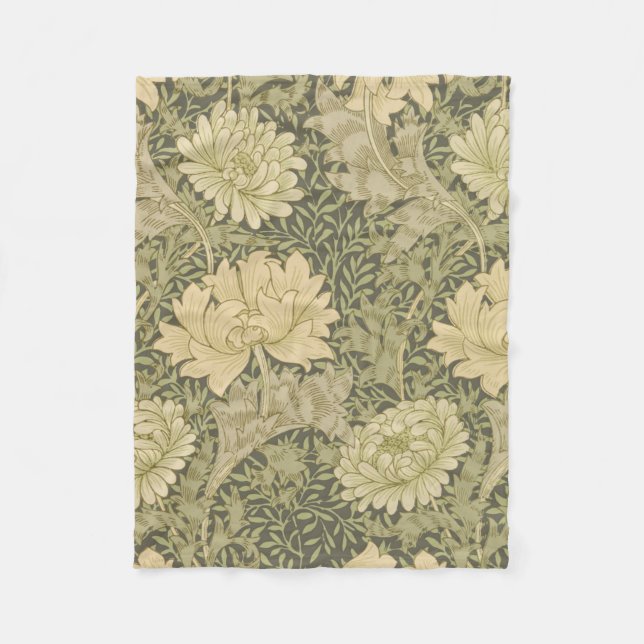 William Morris Chrysanthemum Sage Blume Fleecedecke (Vorderseite)