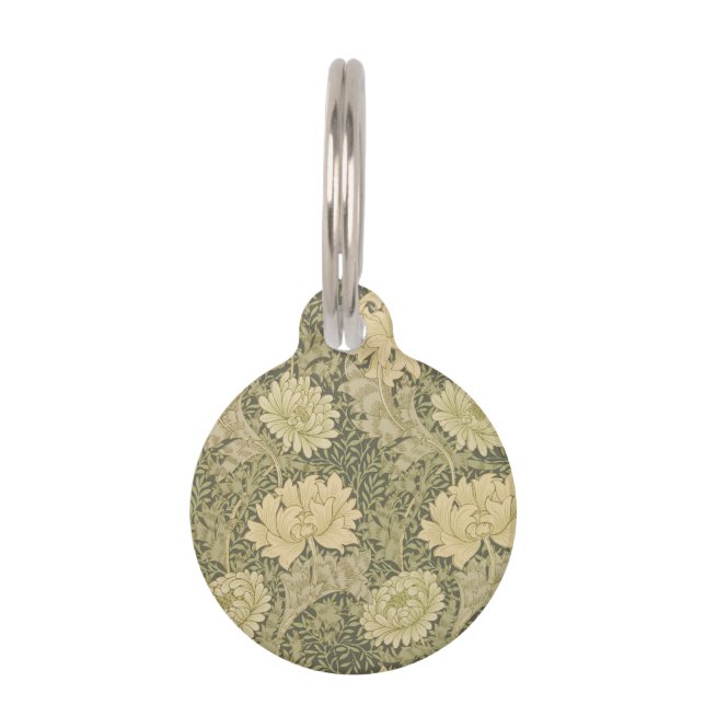 William Morris Chrysanthemum Sage Blume Haustiermarke (Vorderseite)