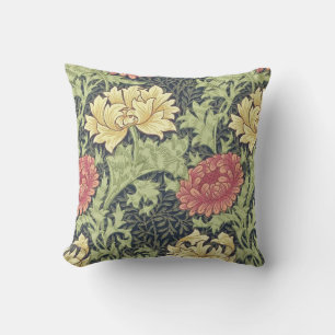 William Morris Chrysanthemum Vintage Blumenart Kissen