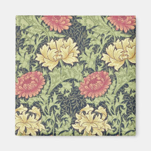 William Morris Chrysanthemum Vintage-Blumenkunst Magnet