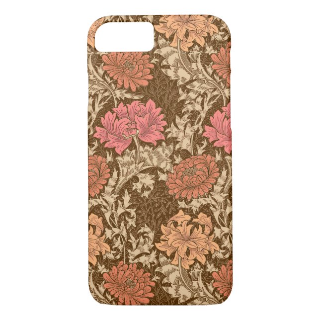 William Morris Chrysanthemums, Brown und Rust Case-Mate iPhone Hülle (Rückseite)