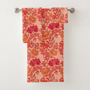 William Morris Chrysanthemums, Coral Orange