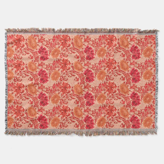 William Morris Chrysanthemums, Coral Orange Decke (Vorderseite)